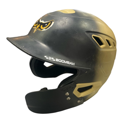 Vist Large View of Product Image Which is Used BoomBah BATTING HELMET W JAW Batting Helmet No Mask Black One Size