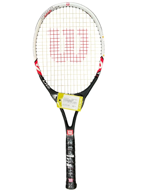 Vist Large View of Product Image Which is Used Wilson STING LITE GRAPHITE Adult Tennis Racquet White 4 3/8"