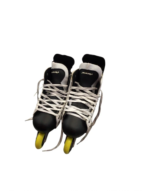 Vist Large View of Product Image Which is Used Alkali SIZE 2-5 Junior Aggressive Skates Black Adjustable