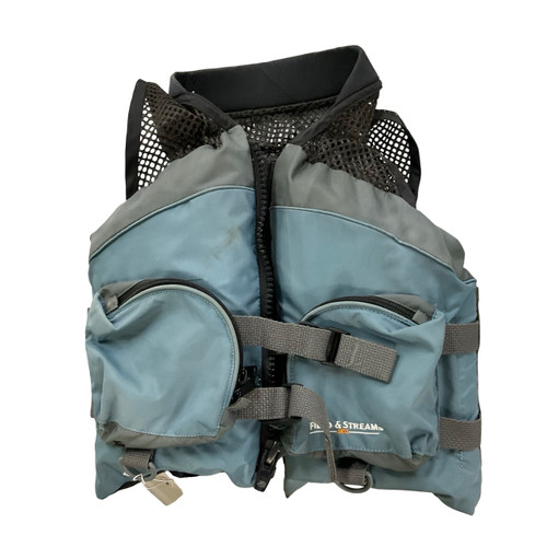 Vist Large View of Product Image Which is Used Field & Stream Youth PFD Carolina Blue Youth 50-90