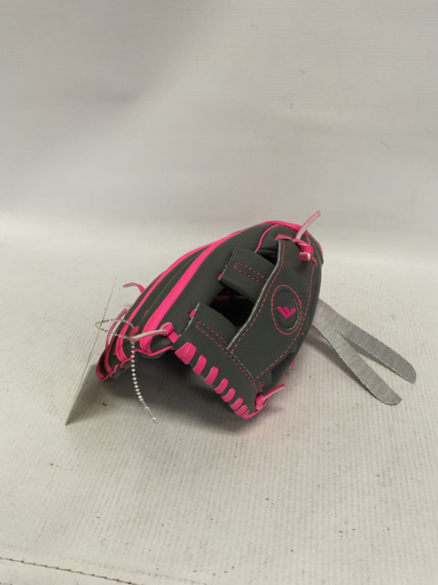 Vist Large View of Product Image Which is Used Franklin READY TO PLAY BB/SB Glove LH Throw Grey And Pink 9 1/2"