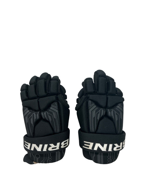 Vist Large View of Product Image Which is Used Brine BRINE LAX GLOVES Lacrosse Gloves Junior Black 10"