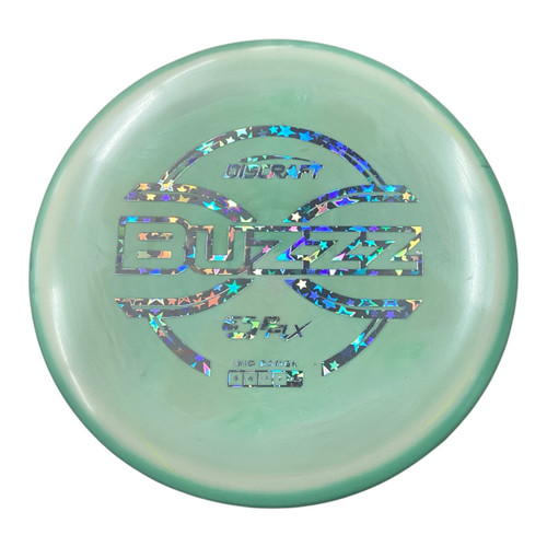 Vist Large View of Product Image Which is Used Discraft ESP FLX BUZZZ Disc Golf Mid Range Green