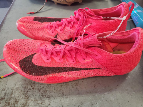 Vist Large View of Product Image Which is Used Nike Track & Field Cleats Adult Pink Senior 11.5
