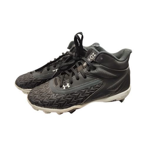 Vist Large View of Product Image Which is Used Under Armour BSBL BB/SB Cleats Black Junior 03.5