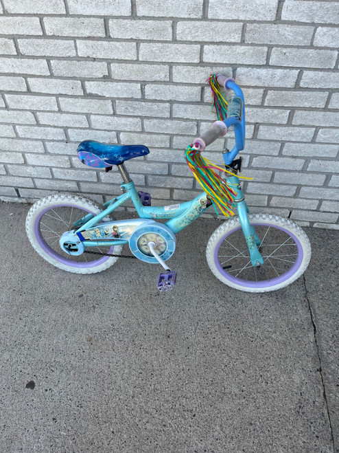 Vist Large View of Product Image Which is Used Huffy FROZEN Cruiser Bike Girls Royal Blue 16"