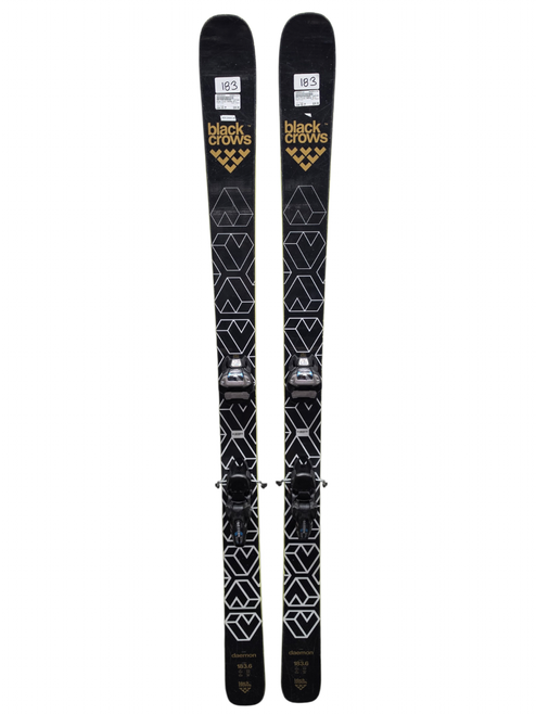 Vist Large View of Product Image Which is Used Black Crows DAEMON Skis 183 cm with Marker Griffon 13 Bindings