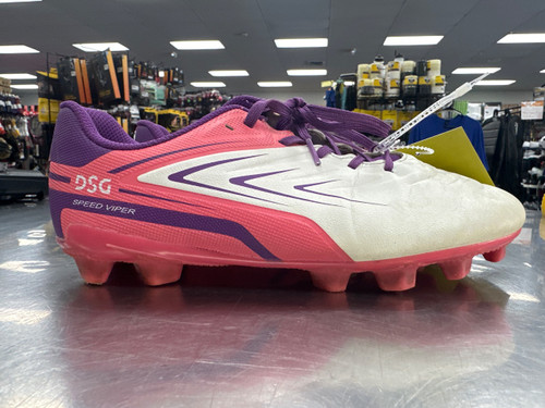 Vist Large View of Product Image Which is Used Dsg Soccer Cleats Pink And White Junior 05.5