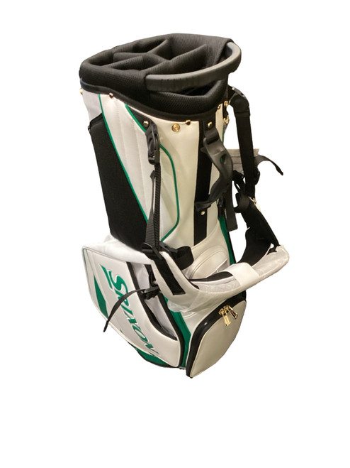Vist Large View of Product Image Which is Used Srixon TOUR STAND BAG WHT/GR Mens Stand Bag White And Green