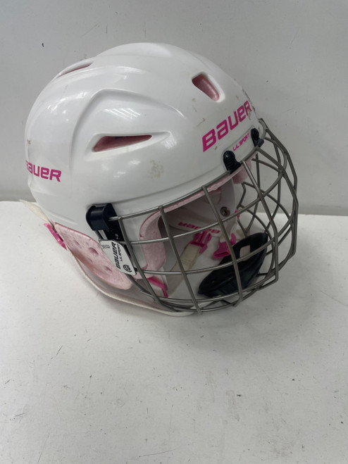 Vist Large View of Product Image Which is Used Bauer LIL SPORT Helmet Cage Combo White XS