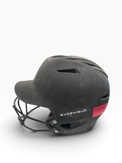 Vist Large View of Product Image Which is Used Evoshield Batting Helmet w/Mask Black One Size