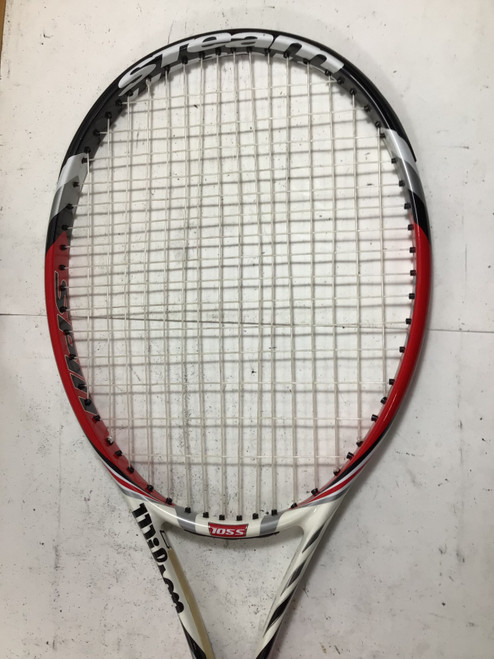 Vist Large View of Product Image Which is Used Wilson STEAM 105S Adult Tennis Racquet Red 4 3/8"