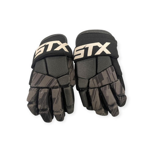 Vist Large View of Product Image Which is Used STX Lacrosse Gloves Junior Black SM