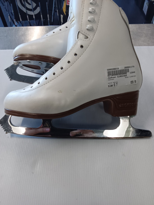 Vist Large View of Product Image Which is Used Jackson CLASSIQUE WomensFigure Skate White Senior 7