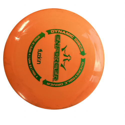 Vist Large View of Product Image Which is Used Dynamic Discs BIO FUZION ENFORCER Disc Golf Driver Orange