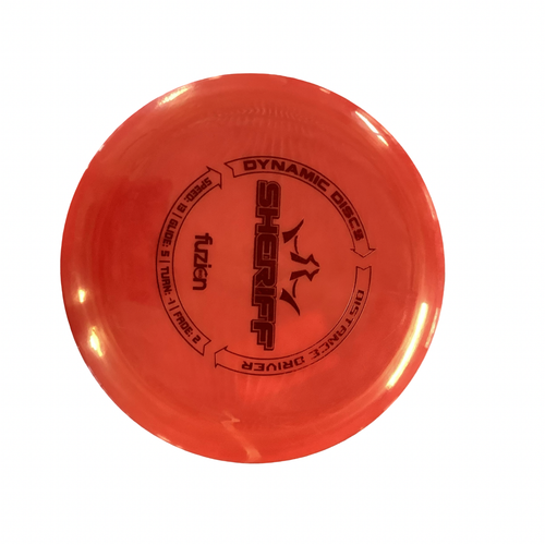 Vist Large View of Product Image Which is Used Dynamic Discs BIO FUZION SHERIFF Disc Golf Driver Red
