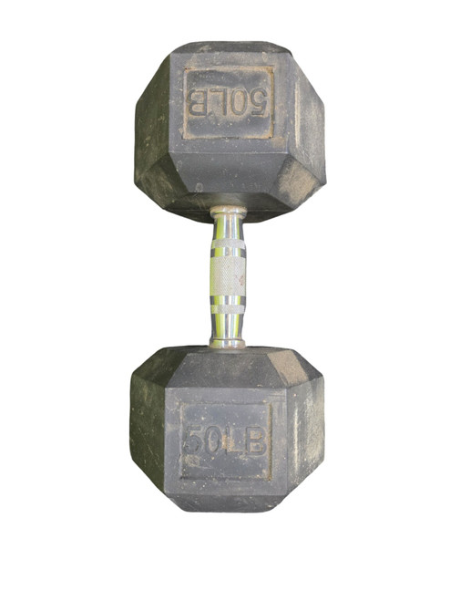 Vist Large View of Product Image Which is Used 50LB HEX DUMBBELL Hex Dumbbell (Each) 50 lb