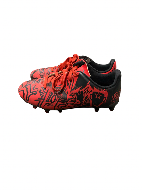 Vist Large View of Product Image Which is Used Puma Soccer Cleats Red And Black Youth 13.0