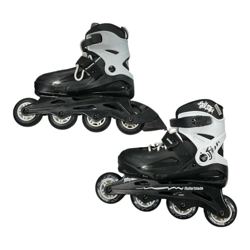 Vist Large View of Product Image Which is Used Rollerblade ADJ 2-6 Senior Rec Fitness Skates Black Adjustable