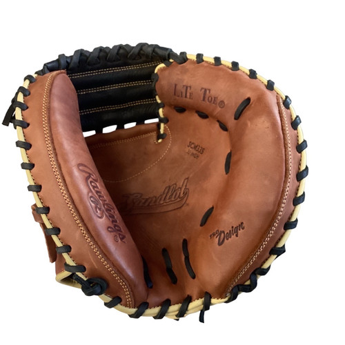 Vist Large View of Product Image Which is Used Rawlings SANDLOT BB/SB Catchers RH Throw Brown 33"