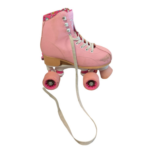 Vist Large View of Product Image Which is Used RollerDerby PINK SKATES SIZE 12-2 Child Roller Quad Skates Pink Adjustable