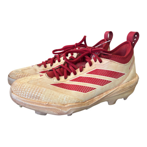 Vist Large View of Product Image Which is Used Adidas ADIZERO IMPACT BB/SB Cleats Red Senior 9