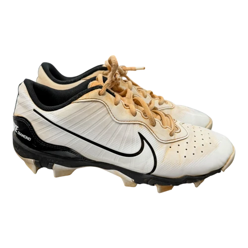 Vist Large View of Product Image Which is Used Nike ALPHA HUARACHE 4 KEYSTONE BB/SB Cleats White And Black Senior 7.5
