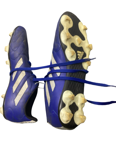 Vist Large View of Product Image Which is Used Adidas Soccer Cleats Royal Blue Junior 05.5