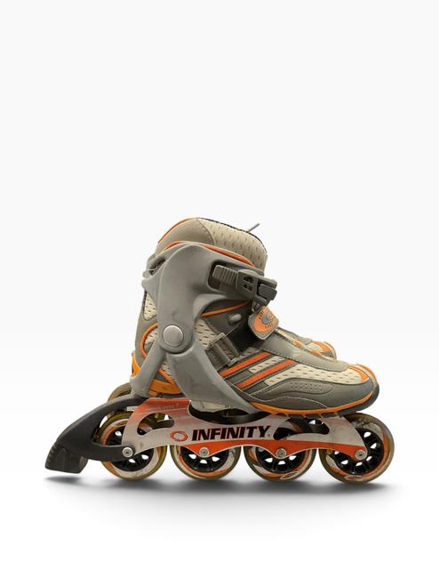 Vist Large View of Product Image Which is Used Infinity GO 90 SIZE 9 Senior Rec Fitness Skates Orange Senior 9