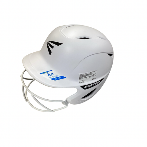 Vist Large View of Product Image Which is Used Easton GHOST W FACEMASK Batting Helmet w/Mask White MD