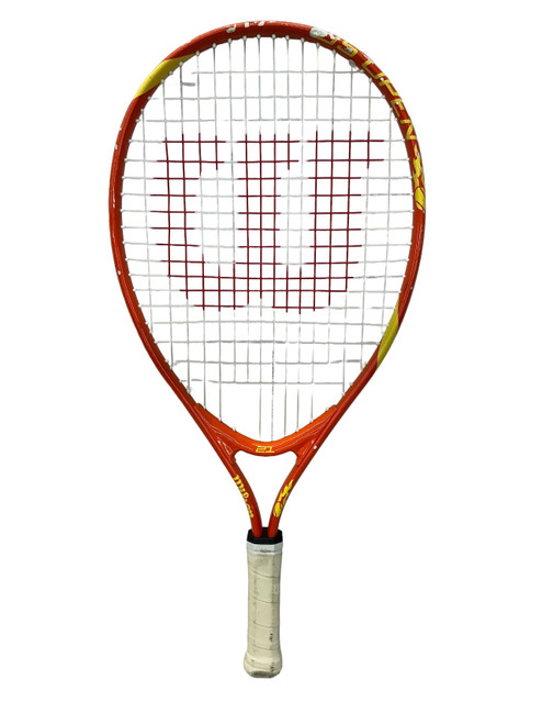 Vist Large View of Product Image Which is Used Wilson US OPEN 21 Junior Tennis Racquet Orange 21"