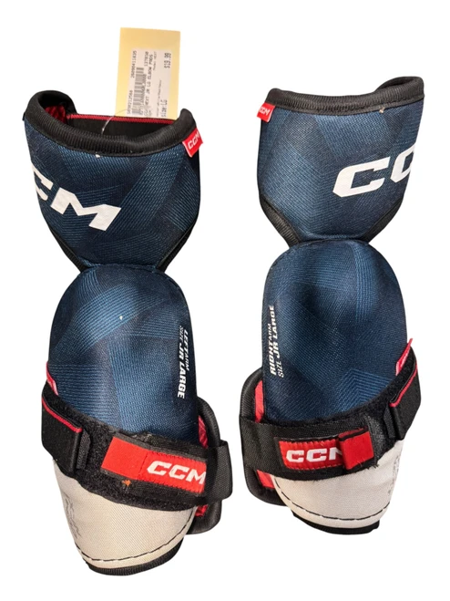 Vist Large View of Product Image Which is USED CCM NEXT JUNIOR LARGE ELBOW GUARD HOCKEY
