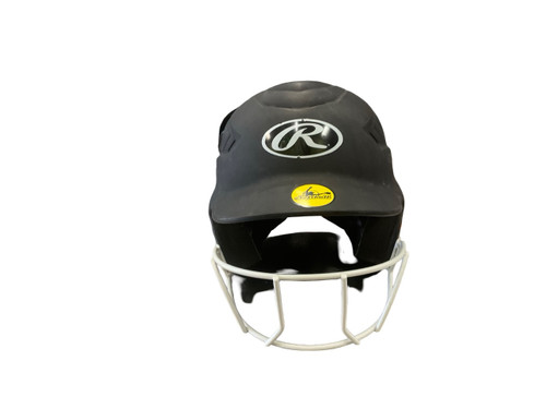 Vist Large View of Product Image Which is Used, Rawlings, Batting Helmet w/Mask, Black, MD