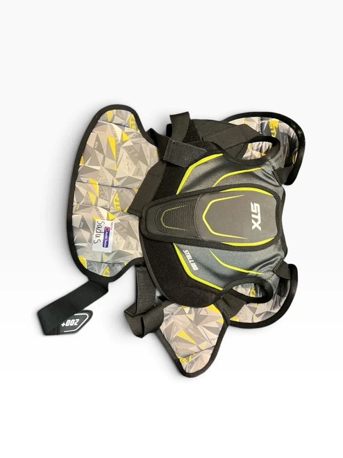 Vist Large View of Product Image Which is Used STX STALLION SHOULDER PADS Lacrosse Shoulder Pads Black Youth