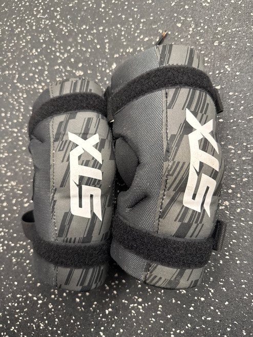 Vist Large View of Product Image Which is Used STX STALLION 75 Lacrosse Arm Pads/Guards Black SM
