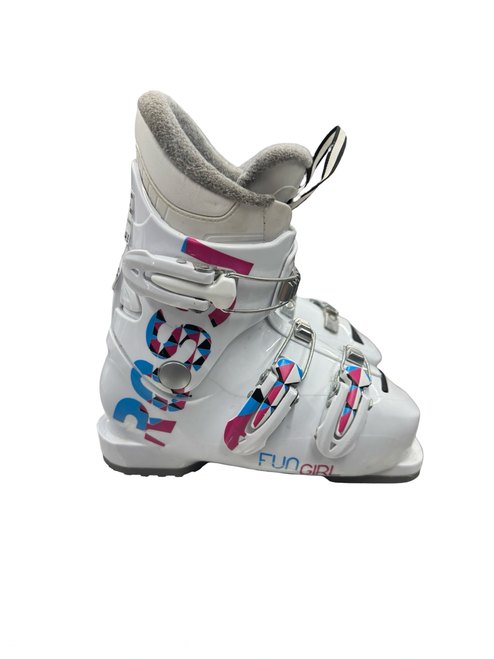 Vist Large View of Product Image Which is Used Rossignol FUNGIRL Girls DH Ski Boot White 205 MP - J01