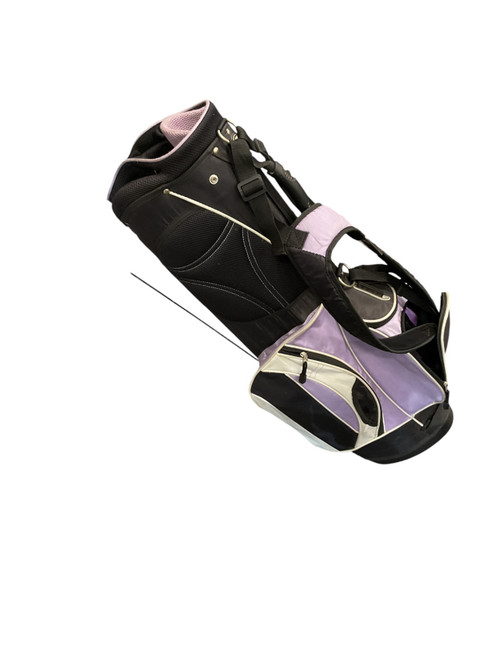 Vist Large View of Product Image Which is Used BAG STAND Womens Stand Bag Black And Purple