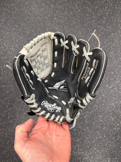 Vist Large View of Product Image Which is Used Rawlings SC950BGB BB/SB Glove RH Throw Black 9 1/2"