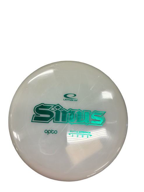 Vist Large View of Product Image Which is Used Latitude 64 SINUS OPTO Disc Golf Putter White