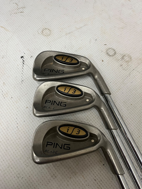 Vist Large View of Product Image Which is Used Ping I3 +WHITE DOT Mens Iron Set RH 3I-PW