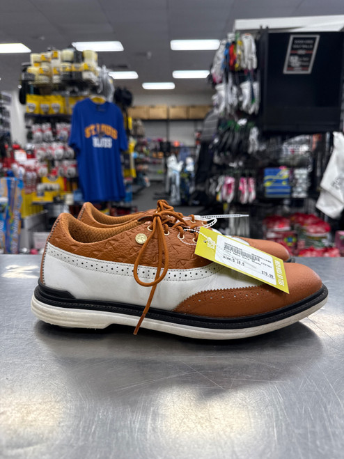 Vist Large View of Product Image Which is Used Puma Arnold Palmer Mens Golf Shoes Brown Senior 10.5