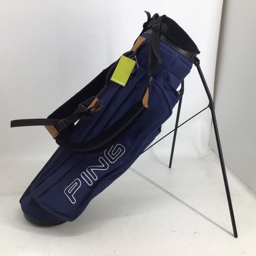 Vist Large View of Product Image Which is Used Ping VINTAGE HOOFER 4 WAY STAND BAG Mens Stand Bag Navy Blue