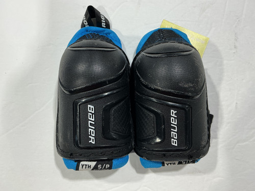 Vist Large View of Product Image Which is Used Bauer X Youth Elbow Pads Royal Blue And Black SM