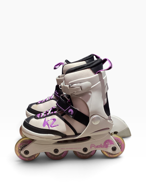 Vist Large View of Product Image Which is Used K2 MARLEE 1-5 Junior Rec Fitness Skates Grey Adjustable