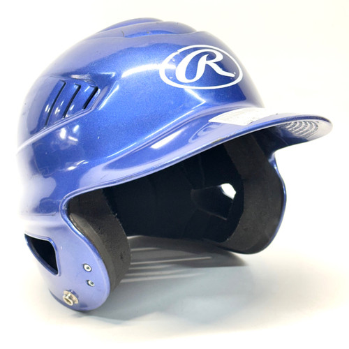 Vist Large View of Product Image Which is Used Rawlings Batting Helmet No Mask Royal Blue MD