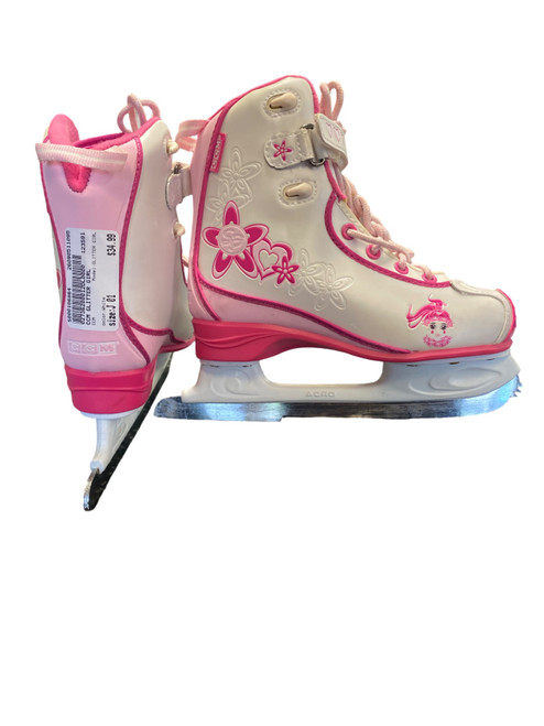 Vist Large View of Product Image Which is Used CCM GLITTER GIRL Girls Softboot Skate White Junior 01