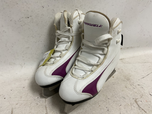 Vist Large View of Product Image Which is Used WinnWell SOFTBOOT FIGURE SKATES Girls Softboot Skate White And Purple Youth 13.0