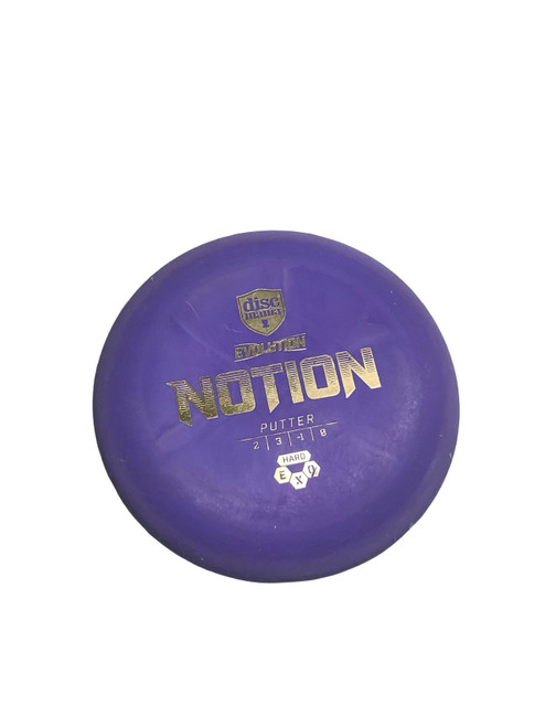 Vist Large View of Product Image Which is Used Discmania EVOLUTION NOTION HARD Disc Golf Putter Purple