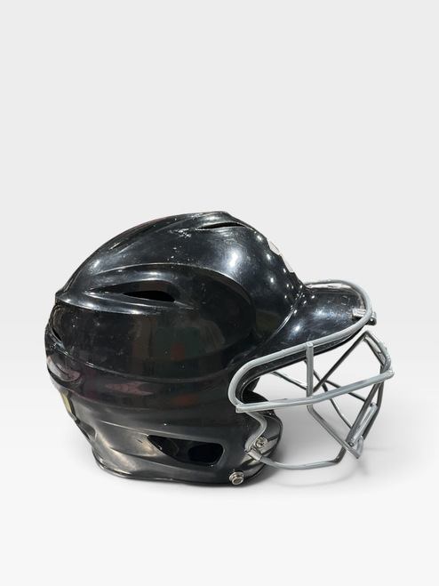 Vist Large View of Product Image Which is Used Under Armour SB HELMET Batting Helmet w/Mask Black One Size