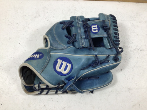 Vist Large View of Product Image Which is Used Wilson A2000 1787 BB/SB Glove RH Throw Royal Blue 11 3/4"